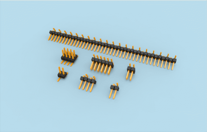 1,27 millimètres de lancement de mâle de Pin Header Connector Two Rows de plastique 3 du noir PA9T
