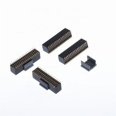 SMT Dual Row 1.27mm Pitch Pin Header Connector PBT Black Gold Plated Automotive