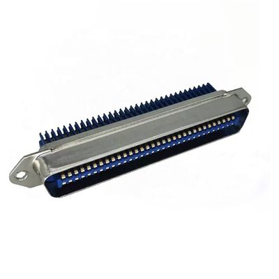 45 Degree Metal Cover 64P Champ Connectors IDC Male Plug Crimping Connector
