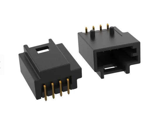 2.54mm Sealed Male Female ECU Pin Header Right Angle Automotive Connectors 4pin PA6T