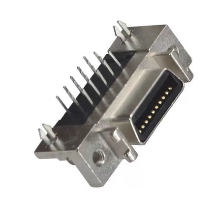 1.27mm Pitch SCSI Centronics Type Female Industrial Connectors Straight Right Angled