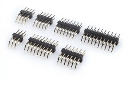 2.54mm 1.27mm Straight Round 4 Pin Header Connector 2-40pin Single Dual Row PBT PA6T