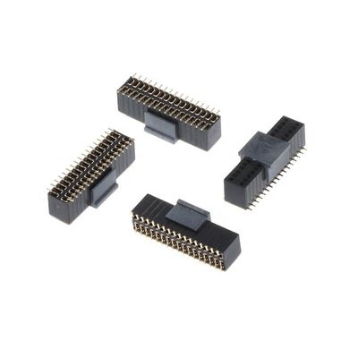 SMT Dual Row 1.27mm Pitch Pin Header Connector PBT Black Gold Plated Automotive