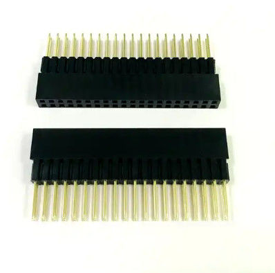 Pitch 2.54mm Pin Header Female PCB Board Socket 2x20 Stacking Header