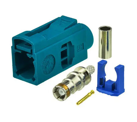 Fakra Connector Fakra Z Type Female Jack Crimp Connector  Waterblue Neutral Coding for GPS DAB Satellite Radio Antenna